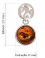 Sterling Silver and Baltic Honey Amber Pendant "Agatha"