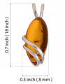 Sterling Silver and Baltic Honey Amber Pendant "Darcie"