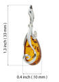 Sterling Silver and Baltic Honey Amber Pendant "Eliana"