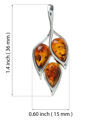 Sterling Silver and Baltic Honey Amber Pendant "Marisol"