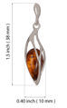 Sterling Silver and Baltic Honey Amber Pendant "Misty"