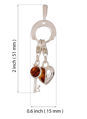 Sterling Silver and Baltic Amber Heart and Key Charm Pendant