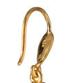 Gold Plated 925 Sterling Silver Green Baltic Amber Fish Hook Earrings