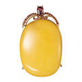Amber Jewelry - Gold Plated 925 Sterling Silver Butterscotch Baltic Amber Pendant