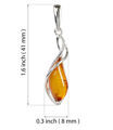 Sterling Silver and Baltic Honey Amber Pendant "Milena"
