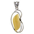 Hand Made Sterling Silver and Baltic Butterscotch Amber Pendant