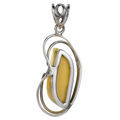 Hand Made Sterling Silver and Baltic Butterscotch Amber Pendant