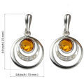 Sterling Silver and Baltic Honey Amber Earrings "Aleta"