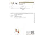 GIA identification report certifying genuine Baltic amber stones for multicolor amber drop earrings in 925 sterling silver