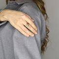 Baltic Amber Sterling Silver Adjustable Ring "Magdalena"