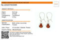 Sterling Silver and Baltic Amber Pear Shaped Earrings
