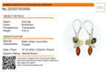 Sterling Silver and Baltic Multicolored Amber Earrings "Martina"