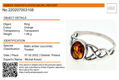 Sterling Silver and Baltic Honey Amber "Celtic Knots" Ring