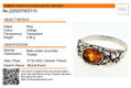 Sterling Silver and Baltic Honey Amber Ring "Dorota"