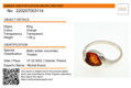 Sterling Silver and Baltic Honey Amber Ring "Estelle"