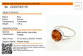 Sterling Silver and Baltic Honey Amber Ring "Clara"