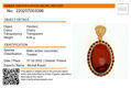 Gold Plated 925 Sterling Silver and Oval Baltic Cherry Amber and Cubic Zirconia Pendant
