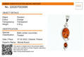 Amber Jewelry - Sterling Silver and Baltic Honey Amber Pendant "Chloe"