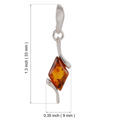 Sterling Silver and Baltic Amber Pendant "Agnella"