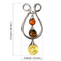 Sterling Silver and Baltic Amber Pendant "Addison"