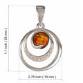Sterling Silver and Baltic Amber Pendant "Aleta"