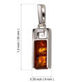 Sterling Silver and Baltic Amber Pendant "Aretha"