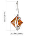 Sterling Silver and Baltic Amber Pendant "Bethany"