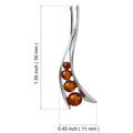 Sterling Silver and Baltic Amber Pendant "Gabriela"
