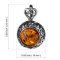 Sterling Silver and Baltic Amber Pendant "Greta"