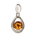 Sterling Silver and Baltic Amber Pendant "Peyton"
