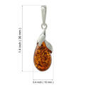 Sterling Silver and Baltic Amber Pendant "Tina"
