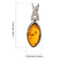 Sterling Silver and Baltic Honey Amber Pendant "Sunny"