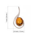 Sterling Silver and Baltic Honey Amber Pendant "Vivian"