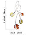 Sterling Silver and Baltic Multicolored Amber Pendant