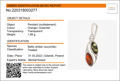 Amber Jewelry - Sterling Silver and Baltic Honey and Green  Amber Pendant