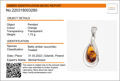 Sterling Silver and Baltic Amber Pendant "Micaela"