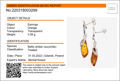 Sterling Silver and Baltic Honey Amber Earrings "Daria"