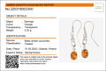 Sterling Silver and Baltic Fish Hook Honey Amber Earrings "Amalie"