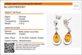 Sterling Silver and Baltic Honey Amber Earrings "Julia"