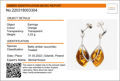 Sterling Silver and Baltic Honey Amber Earrings "Nadia"