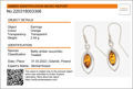 Sterling Silver and Baltic Honey Amber Earrings "Patricia"