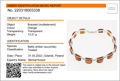 Sterling Silver Honey Baltic Amber Bracelet "Lottie", Amber Jewelry Collection