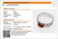 Amber Jewelry - Sterling Silver and Baltic Honey Amber Ring "Gothic"