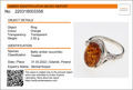 High-quality Baltic amber and silver ring lab certificate