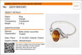 Sterling Silver and Baltic Honey  Amber Ring "Faith"