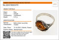 Sterling Silver and Baltic Honey Amber Ring "Katharina"