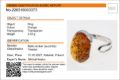 Amber identification micro report showing authenticity details for Baltic amber ring, including weight, origin in Gdansk Poland, and laboratory certification