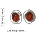 Sterling Silver and Baltic Honey Amber Earrings "Marcelina"