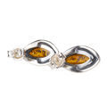 Sterling Silver and Baltic Honey Amber Earrings "Harper"