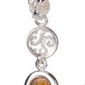 Sterling Silver and Baltic Honey Amber Earrings "Agatha"